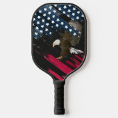 Raquette De Pickleball Aigle et drapeau (Recto)