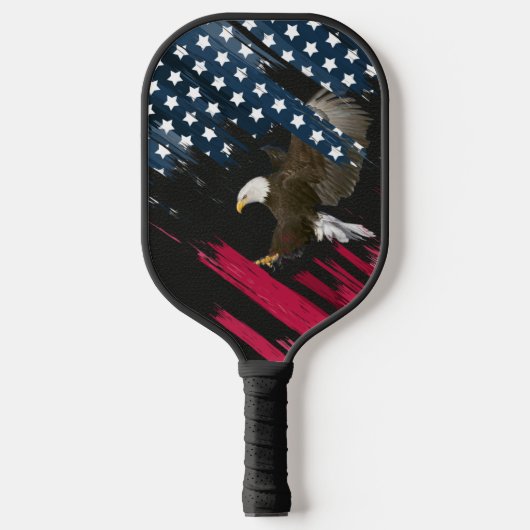 Raquette De Pickleball Aigle et drapeau (Recto)