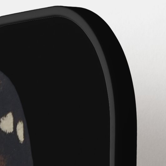 Raquette De Pickleball Aile Monarque Papillon Sur Noir (Détail gauche)