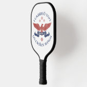 Raquette De Pickleball Ailes d'aigle Écriture Exode 19:4 Rouge/Bleu (Gauche)