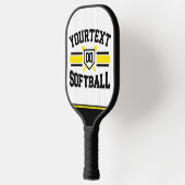 Raquette De Pickleball AJOUT PERSONNALISÉ NOM Softball Player Varsity Tea (Gauche)