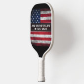 Raquette De Pickleball Ajouter votre texte sur le drapeau américain (Gauche)