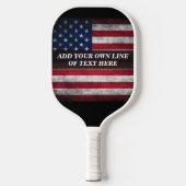 Raquette De Pickleball Ajouter votre texte sur le drapeau américain (Recto)