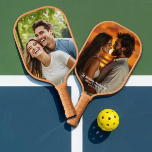 Raquette De Pickleball Ajoutez votre propre photo de couple pour l'annive