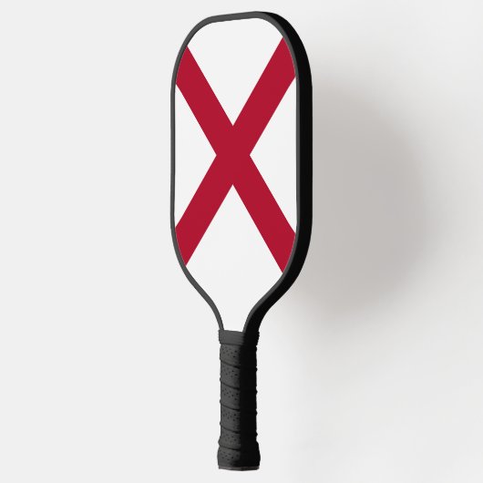 Raquette De Pickleball Alabama : Drapeau croisé de St Andrew Crimson (Gauche)