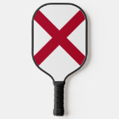Raquette De Pickleball Alabama : Drapeau croisé de St Andrew Crimson (Verso)