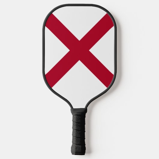 Raquette De Pickleball Alabama : Drapeau croisé de St Andrew Crimson (Verso)