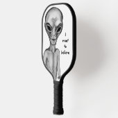 Raquette De Pickleball Alien gris, je veux croire (Gauche)