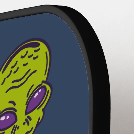 Raquette De Pickleball Alien spatial avec soucoupe volante personnalisée (Détail gauche)