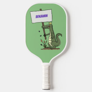 Raquette De Pickleball Aligator de crocodile drôle avec dessin animé