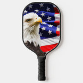 Raquette De Pickleball American Flag with Bald Eagle (Recto)