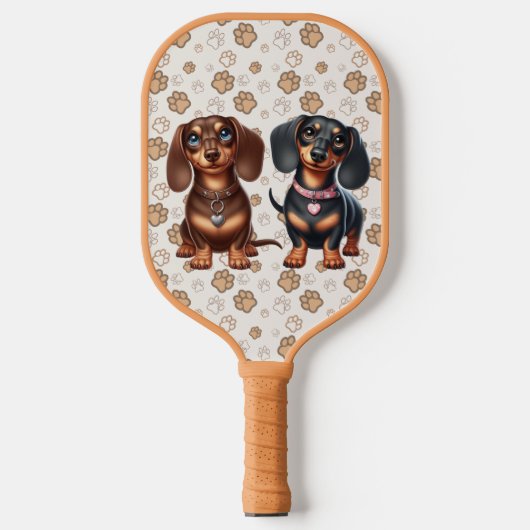 Raquette De Pickleball Amis dachshunds mignons (Recto)