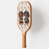 Raquette De Pickleball Amis dachshunds mignons (Gauche)