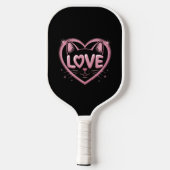 Raquette De Pickleball Amour de chat scintillant (Verso)