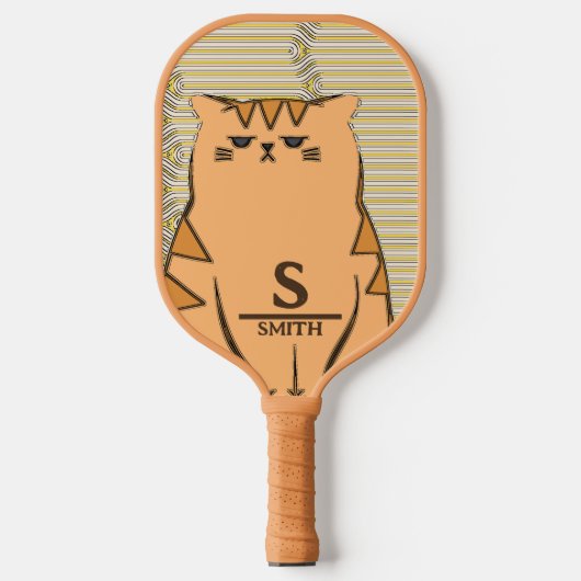 Raquette De Pickleball Amusant Conception Rétro Chat (Recto)