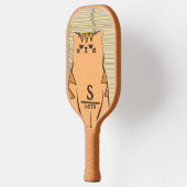 Raquette De Pickleball Amusant Conception Rétro Chat (Gauche)