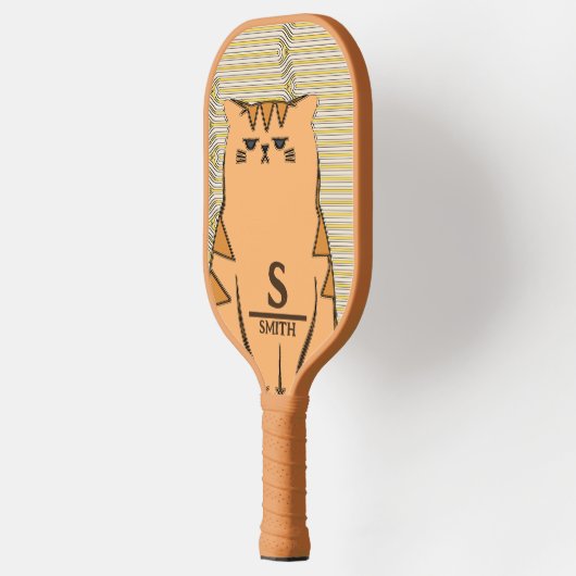 Raquette De Pickleball Amusant Conception Rétro Chat (Gauche)