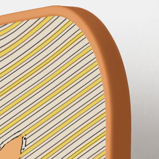 Raquette De Pickleball Amusant Conception Rétro Chat (Détail gauche)