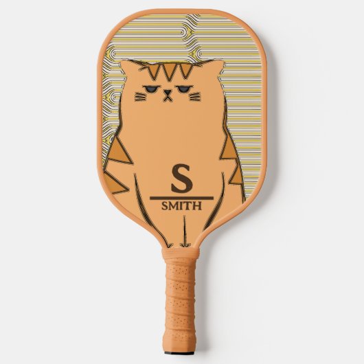 Raquette De Pickleball Amusant Conception Rétro Chat (Verso)