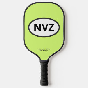 Raquette De Pickleball Amusant Euro Abréviation Oval NVZ Personnalisé