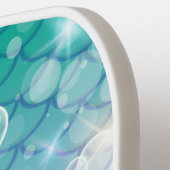 Raquette De Pickleball Amusant mignon fille scintillant sirène échelles b (Détail gauche)