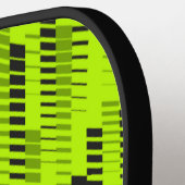 Raquette De Pickleball Amusant moderne Neon Vert Abstrait rayures géométr (Détail gauche)