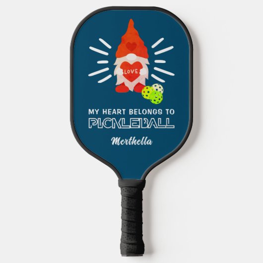 Raquette De Pickleball AMUSER MON COEUR APPARTIENT À PICKLEBALL Gnome (Recto)