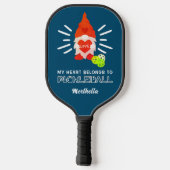 Raquette De Pickleball AMUSER MON COEUR APPARTIENT À PICKLEBALL Gnome (Verso)