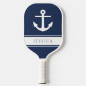 Raquette De Pickleball Ancre marine moderne bleu (Verso)