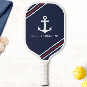 Raquette De Pickleball Ancre nautique Personnalisé Dark Navy Blue Sport
