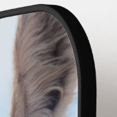 Raquette De Pickleball Âne souriant gris comique (Détail gauche)