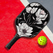 Anémone Élégante Fleurale Nom Personnalisé Noir