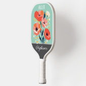 Raquette De Pickleball Août Fleur de naissance Nom personnalisé (Gauche)