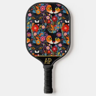 Raquette De Pickleball *~* AP68 Floral Whimsical Quirky Cat PHOTO 8