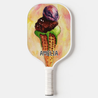 Raquette De Pickleball Aquarelle de glace