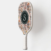 Raquette De Pickleball Aquarelle florale Boho Rose Dusty personnalisée (Gauche)