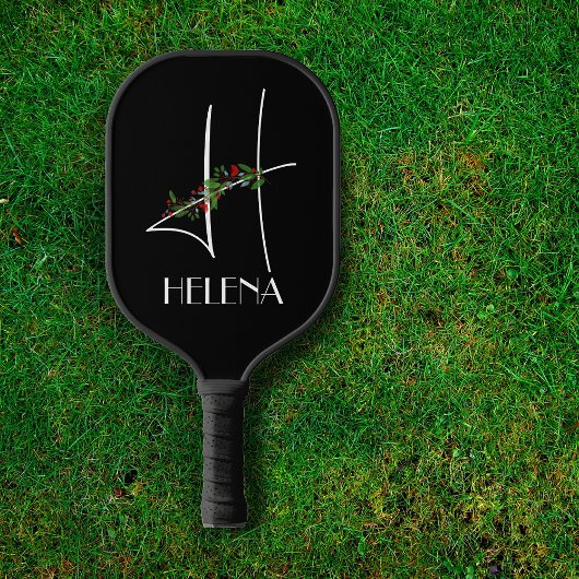 Raquette De Pickleball Aquarelle initiale H noir