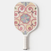 Raquette De Pickleball Aquarelle italienne espagnole Majolica rose (Verso)