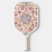 Raquette De Pickleball Aquarelle italienne espagnole Majolica rose (Recto)