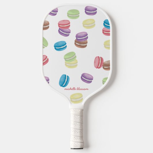 Raquette De Pickleball Aquarelle Pastel colorée Macarons français (Recto)