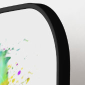 Raquette De Pickleball Aquarelle Pet Chat avec fleurs (Détail gauche)