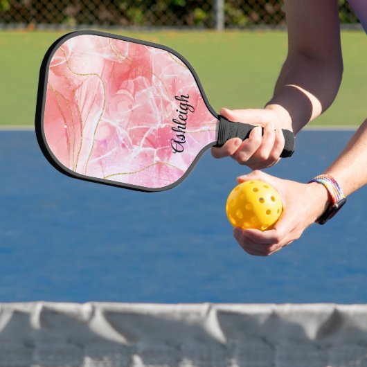 Raquette De Pickleball Aquarelle rose (Insitu)