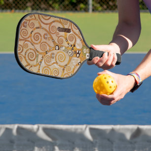 Raquette De Pickleball Arbre de Vie de Gustav Klimt, Art nouveau stylisé