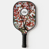 Raquette De Pickleball Arbre flamboyant Royal Poinciana avec initiales (Verso)