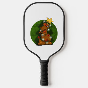 Raquette De Pickleball Arbre Rex Cute Dinosaur Noël Arbre Fêtes
