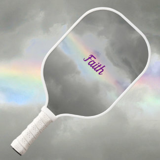 Raquette De Pickleball Arc en ciel dans les nuages orageux Ciel photograp