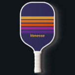 Raquette De Pickleball Arc-en-ciel de raisin vintage à travers la bande a<br><div class="desc">Arc-en-ciel de raisin vintage avec nom Pickleball Paddle rayonne l'énergie ludique et le charme vibrant, mélangeant des tons violets riches avec un spectre de couleurs vives qui suggèrent mouvement et rythme. Son design dynamique apporte personnalité et flair à chaque rassemblement, transformant chaque match en une expression spirituelle de l'individualité. Parfait...</div>