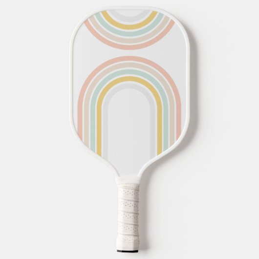 Raquette De Pickleball Arc-en-ciel moderne avec nom personnalisé (Verso)