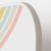 Raquette De Pickleball Arc-en-ciel moderne avec nom personnalisé (Détail gauche)