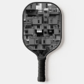 Raquette De Pickleball Architectural noir et blanc (Verso)